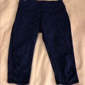 CK Performance Blue and black crop leggings